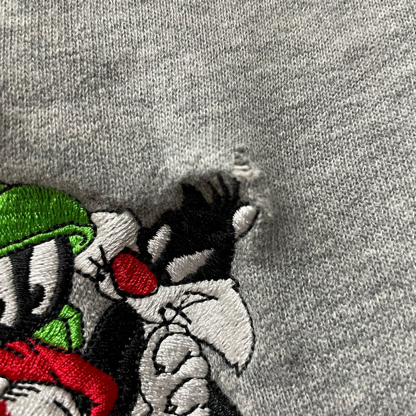 Warner Brothers Sweatshirt Gray Embroidery