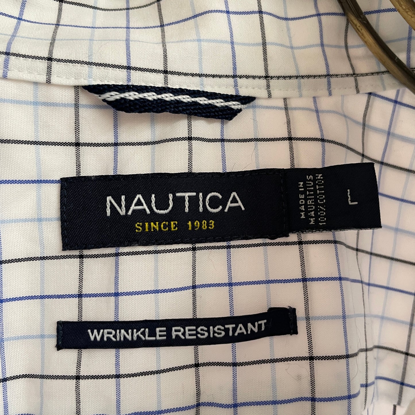 NAUTICA SHIRT ノーティカ　シャツ　チェック　wrinkle resistant