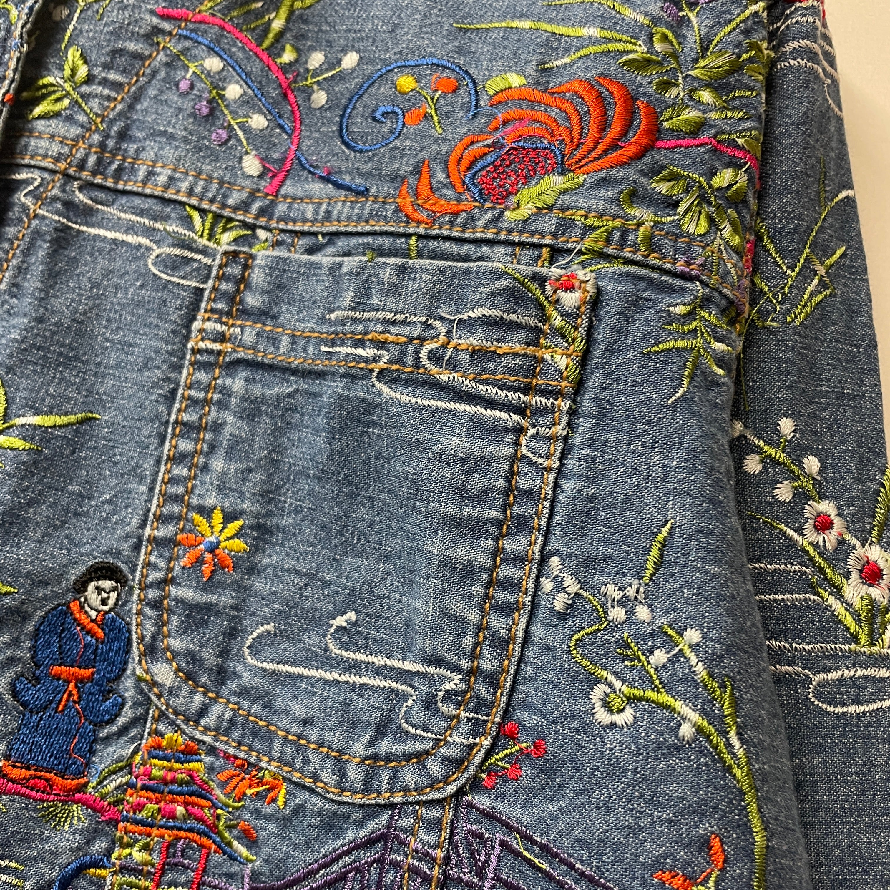 chico's design denim jacket 総刺繍 ジャケット デニムジャケット ...