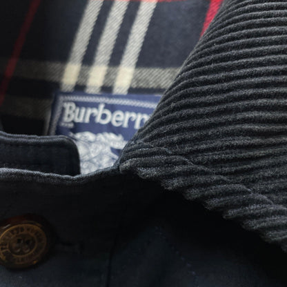 80s burberrys work jacket quilted stitch corduroy made in spain LEISURE WEAR