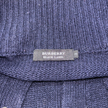 Burberry black label knit knit covered button