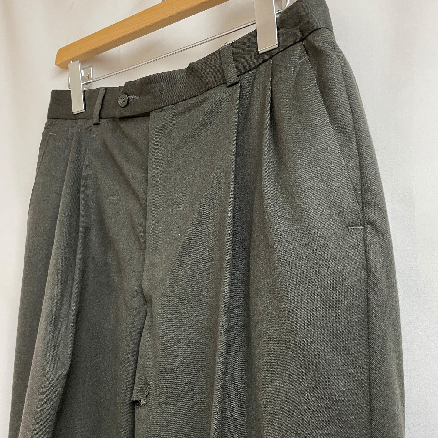 80?90s vintage pants dark khaki カーキ　スラックス　ヴィンテージ