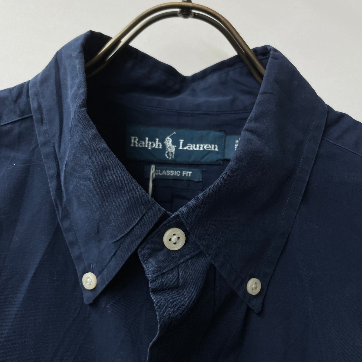 ralph lauren shirts ラルフローレン　ネイビー　BDシャツ　classic fit SIZE:L R-38