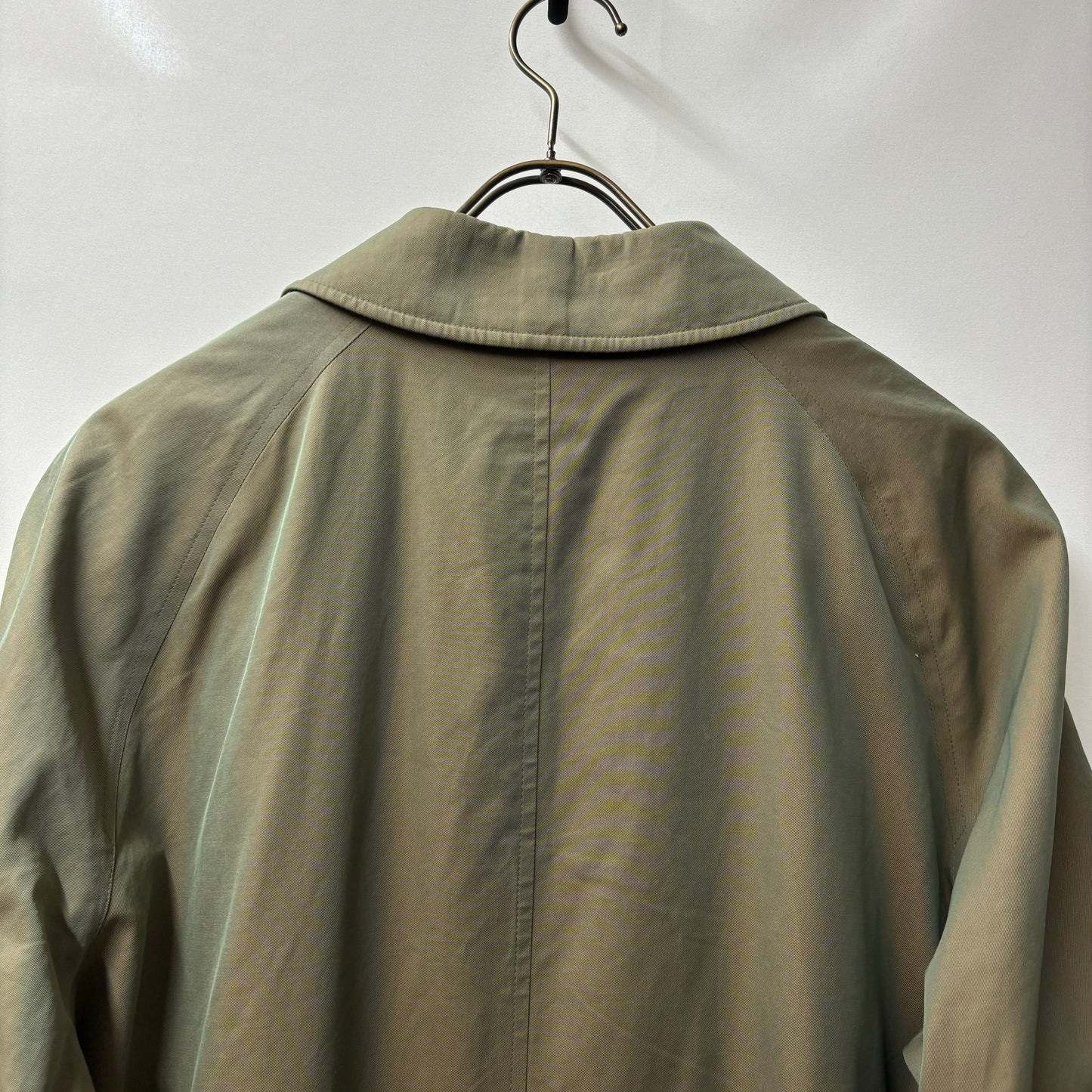 90s burberrys coat 玉虫　バーバリー　コート　ステンカラー　バルマカン　イングランド製　ライナー付