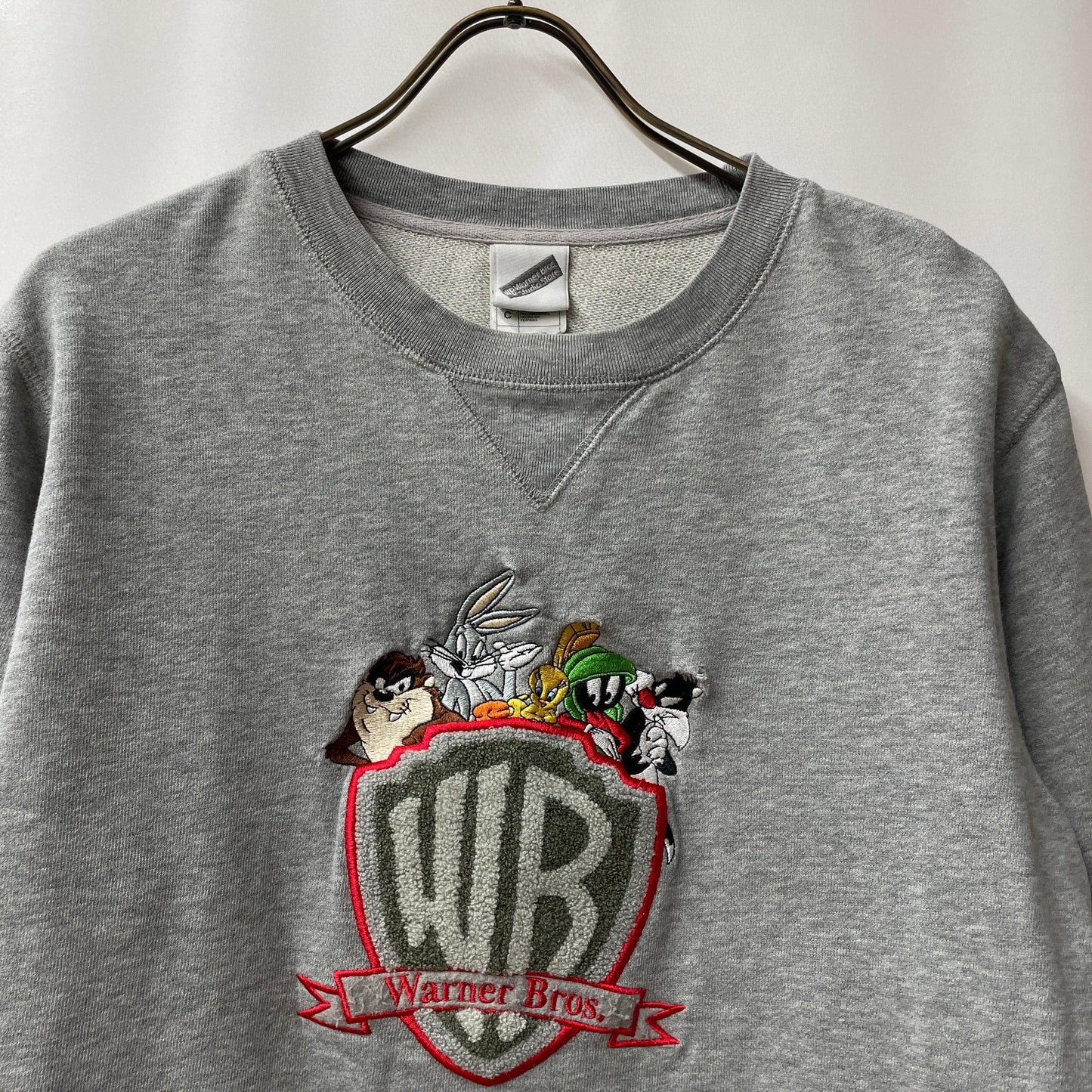 Warner Brothers Sweatshirt Gray Embroidery