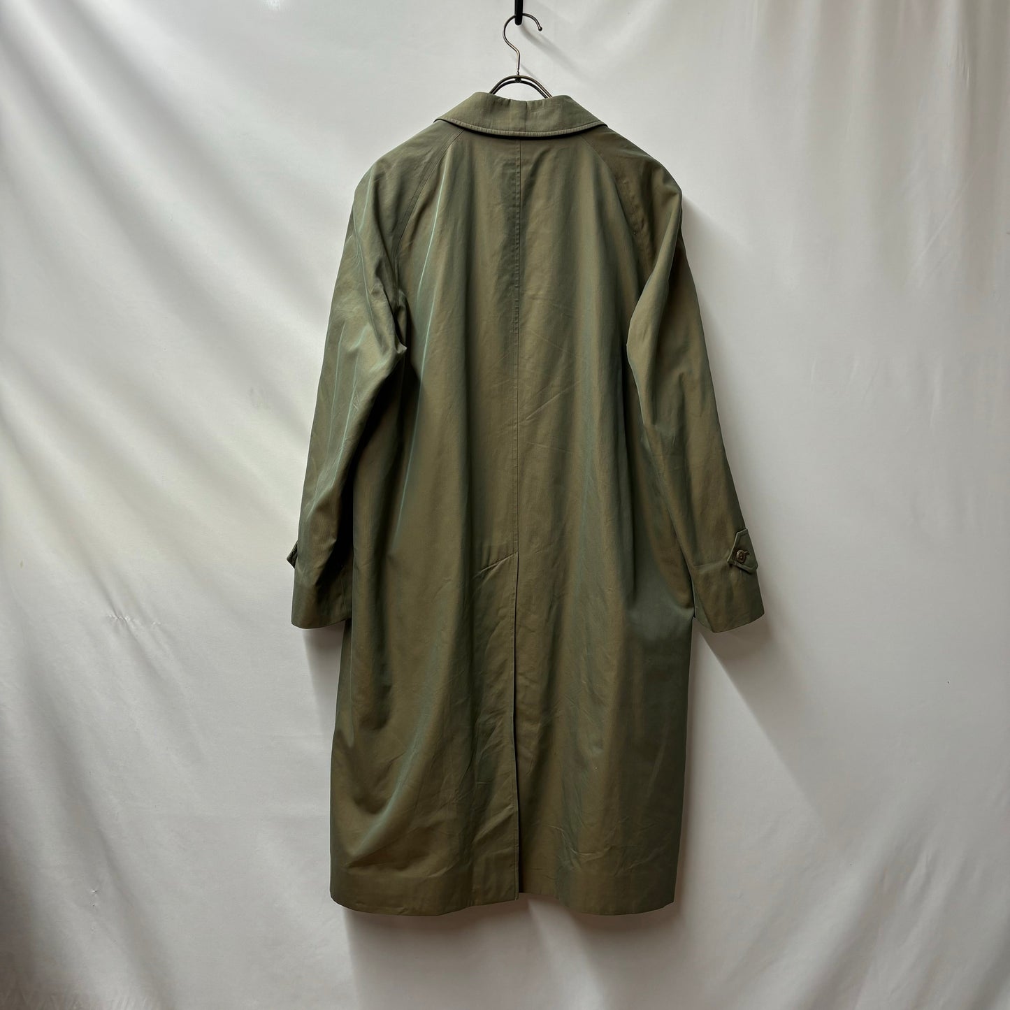 90s burberrys coat 玉虫　バーバリー　コート　ステンカラー　バルマカン　イングランド製　ライナー付
