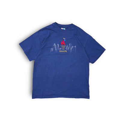Atlanta Olympic Tee 刺繍　Hanes BEEFY-T シングルステッチ　Tシャツ