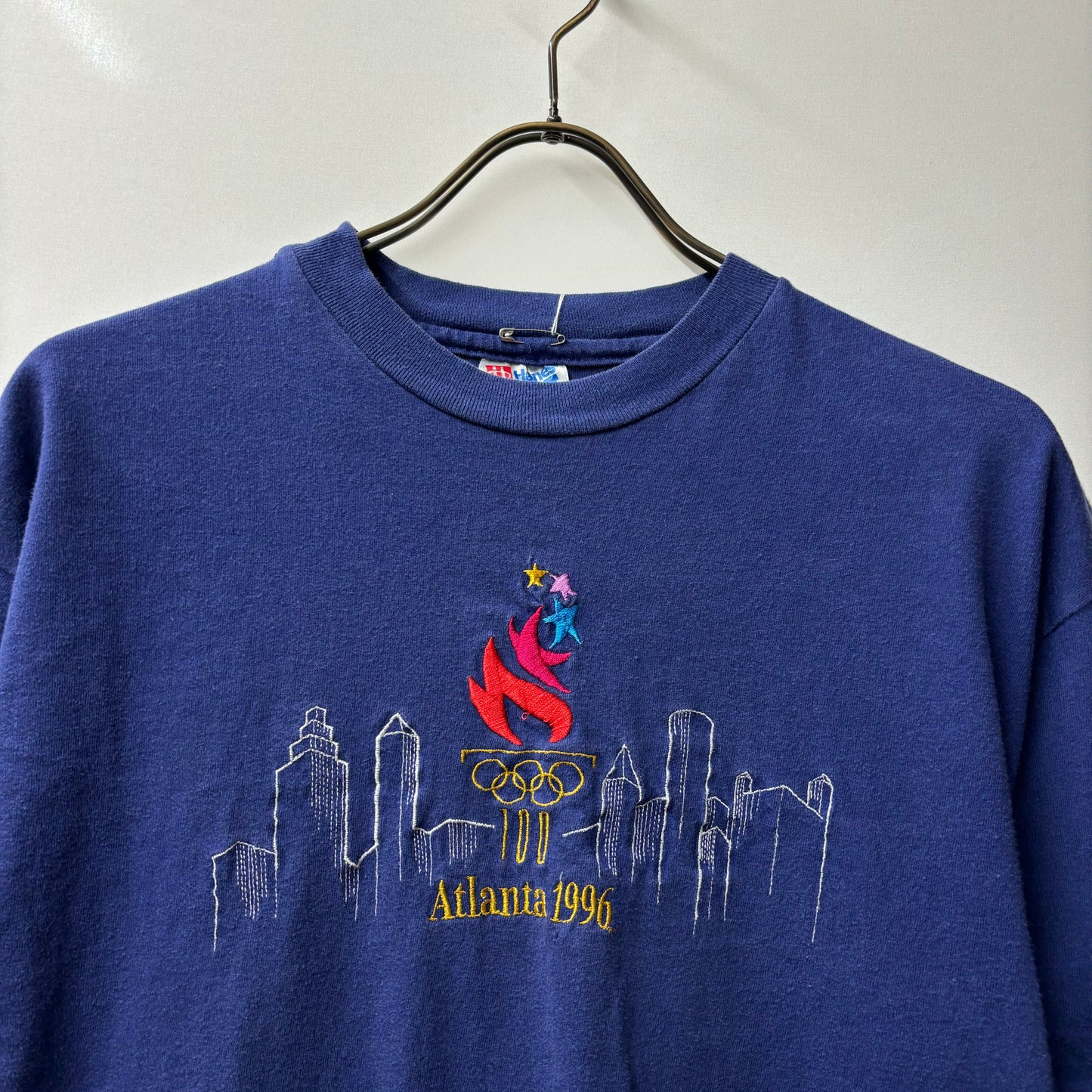 Atlanta Olympic Tee 刺繍　Hanes BEEFY-T シングルステッチ　Tシャツ