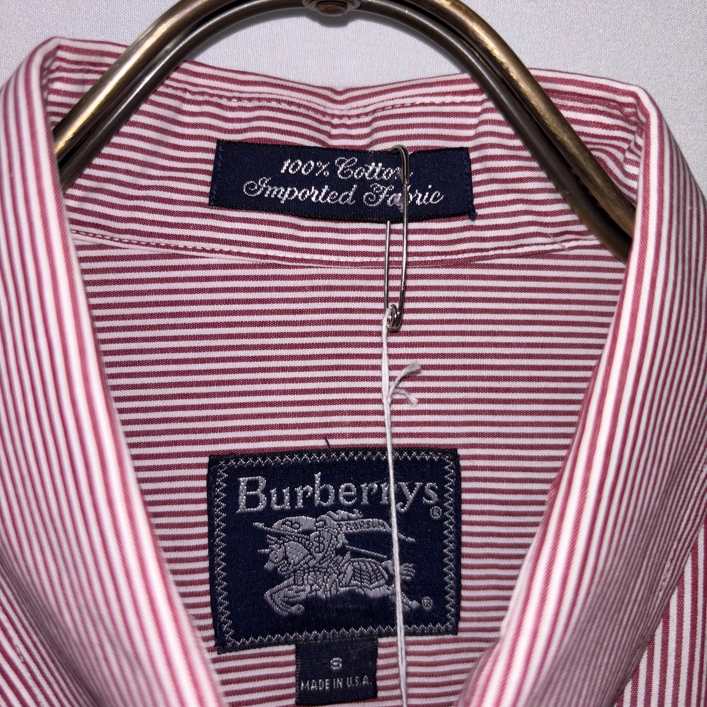 burberrys shirts ストライプ　ワンポイント