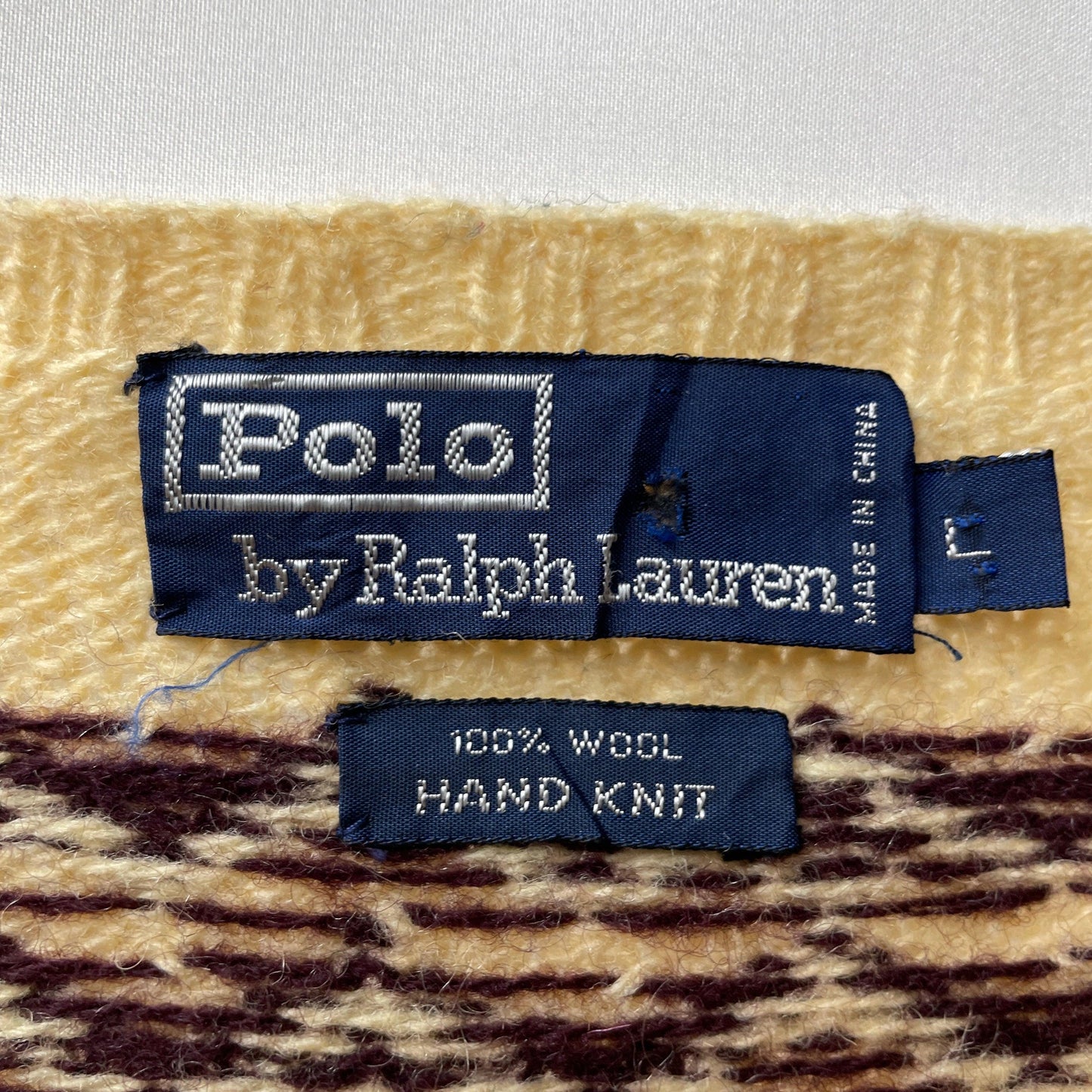 Ralph Lauren ラルフローレン　ニット HAND KNIT 100%wool