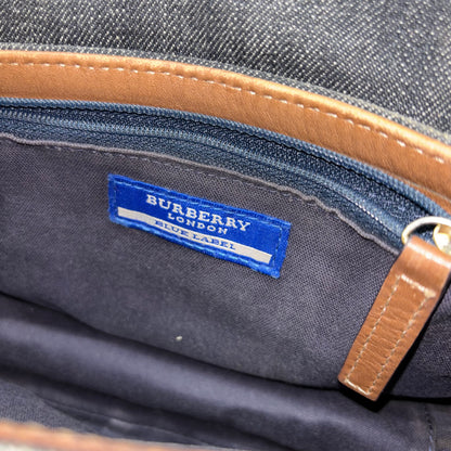 burberry blue label denim  shoulder bag