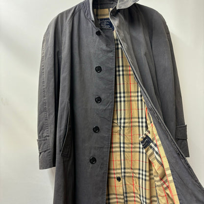 70s burberrys  coat ステンカラーコート　グレー　バーバリー　burberry バルマカンコート