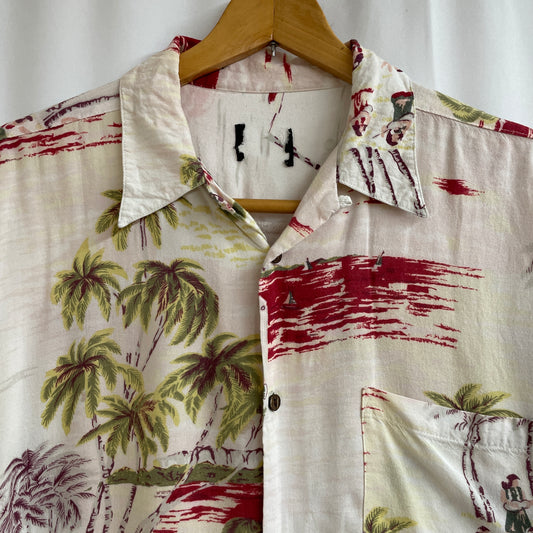 Vintage aloha shirt vintage aloha shirt open collar coconut button