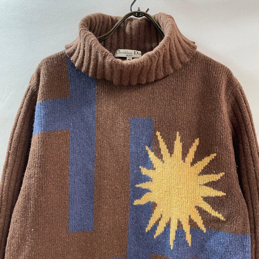 Christian Dior SPORTs turtleneck knit brown design knit